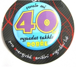 Ozdobná placka - 40 let