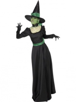 Kostým pro čarodějnici - zelený