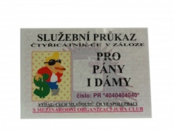 Služební průkaz - ČTYŘICÁTNÍK/CE