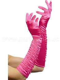 Dlouhé rukavice - růžová barva