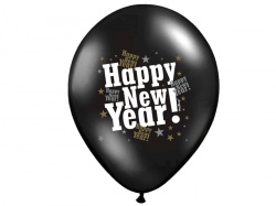 Balónek - Happy New Year! černý
