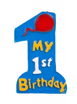 Svíčka Moje 1. narozeniny - modrá