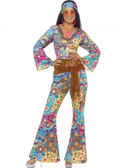 Kostým Hippie dámský - kalhoty